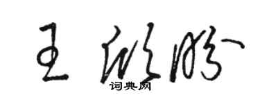 駱恆光王欣盼草書個性簽名怎么寫