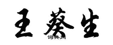 胡問遂王葵生行書個性簽名怎么寫