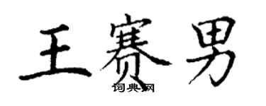 丁謙王賽男楷書個性簽名怎么寫