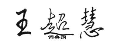 駱恆光王超慧行書個性簽名怎么寫