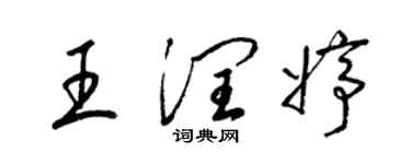 梁錦英王潤婷草書個性簽名怎么寫