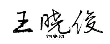 曾慶福王曉俊行書個性簽名怎么寫