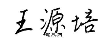 王正良王源培行書個性簽名怎么寫