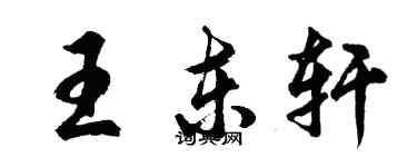 胡問遂王東軒行書個性簽名怎么寫
