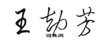 駱恆光王劫芳行書個性簽名怎么寫