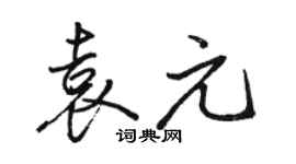 駱恆光袁元行書個性簽名怎么寫