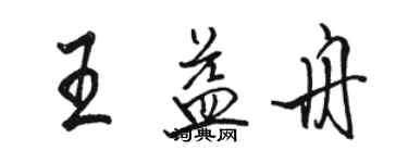 駱恆光王益舟行書個性簽名怎么寫