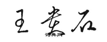 駱恆光王貴石草書個性簽名怎么寫