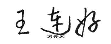 駱恆光王連好草書個性簽名怎么寫