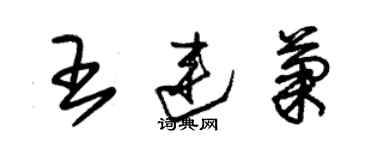 朱錫榮王連菊草書個性簽名怎么寫