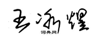 朱錫榮王冰煜草書個性簽名怎么寫