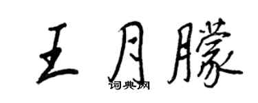 王正良王月朦行書個性簽名怎么寫