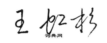 駱恆光王虹杉草書個性簽名怎么寫