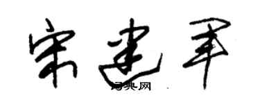 朱錫榮宋建軍草書個性簽名怎么寫