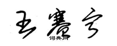 朱錫榮王賽寧草書個性簽名怎么寫