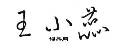 駱恆光王小蕊草書個性簽名怎么寫