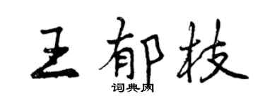 曾慶福王郁枝行書個性簽名怎么寫