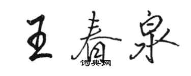 駱恆光王春泉行書個性簽名怎么寫