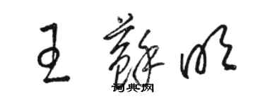 駱恆光王蘇明草書個性簽名怎么寫