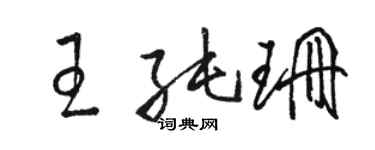 駱恆光王純珊草書個性簽名怎么寫