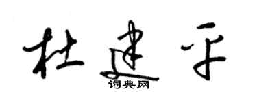 梁錦英杜建平草書個性簽名怎么寫