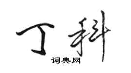 駱恆光丁科行書個性簽名怎么寫