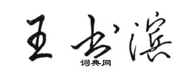 駱恆光王書濱行書個性簽名怎么寫