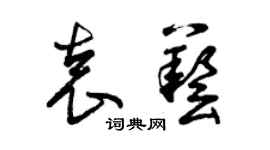 曾慶福袁藝草書個性簽名怎么寫
