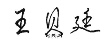 駱恆光王貝廷行書個性簽名怎么寫