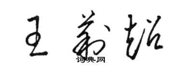 駱恆光王莉超草書個性簽名怎么寫