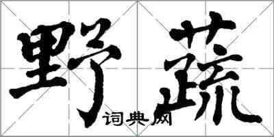 翁闓運野蔬楷書怎么寫