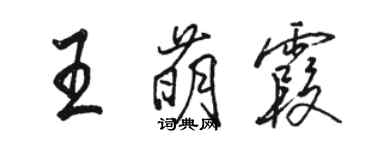 駱恆光王萌霞行書個性簽名怎么寫