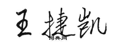 駱恆光王捷凱行書個性簽名怎么寫