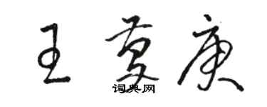 駱恆光王慶庚草書個性簽名怎么寫