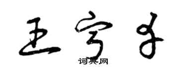 曾慶福王寧幸草書個性簽名怎么寫