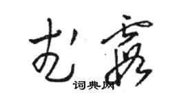 駱恆光武霞草書個性簽名怎么寫