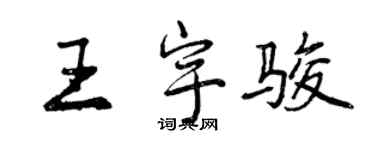 曾慶福王宇駿行書個性簽名怎么寫