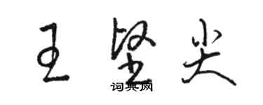 駱恆光王堅尖草書個性簽名怎么寫