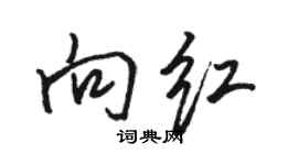 駱恆光向紅行書個性簽名怎么寫