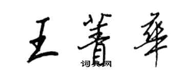 王正良王菁華行書個性簽名怎么寫