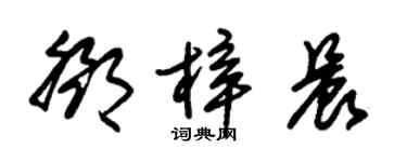 朱錫榮鄧梓晨草書個性簽名怎么寫