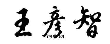 胡問遂王彥智行書個性簽名怎么寫