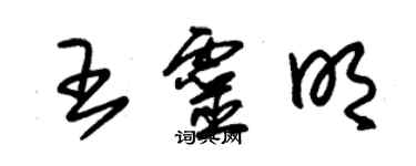 朱錫榮王靈明草書個性簽名怎么寫