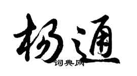 胡問遂楊通行書個性簽名怎么寫