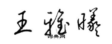 梁錦英王雅曦草書個性簽名怎么寫