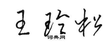 駱恆光王玲松草書個性簽名怎么寫