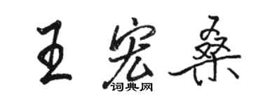 駱恆光王宏桑行書個性簽名怎么寫