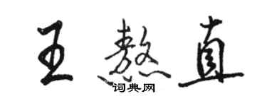 駱恆光王熬直行書個性簽名怎么寫