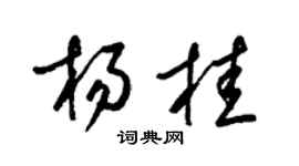 梁錦英楊桂草書個性簽名怎么寫