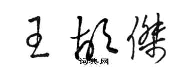 駱恆光王胡杰草書個性簽名怎么寫